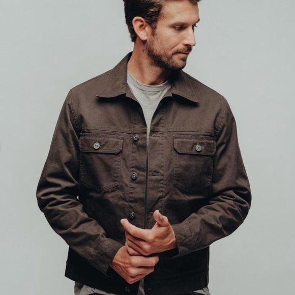 Normal Brand Waxed Canvas Jacket - Brown / S - Picture 2 of 8